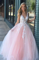 Lavender Tulle Princess Plunge V neck Formal Dress Puffy Prom Dress,GDC1289-Dolly Gown